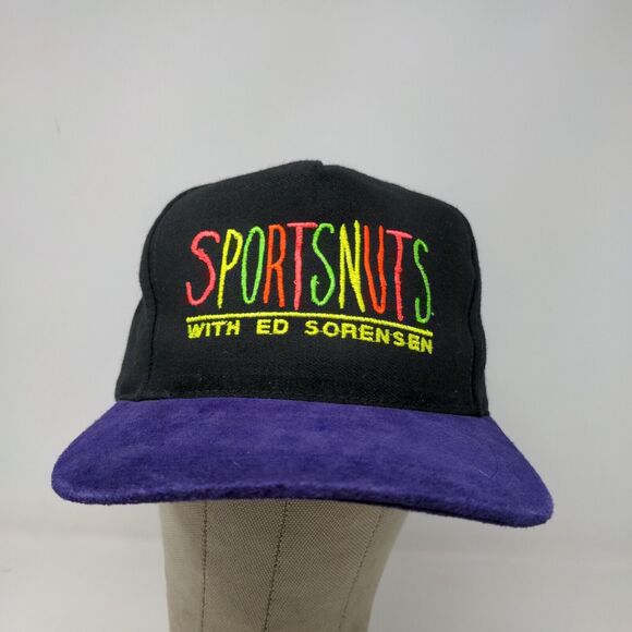 San Sun Men's Snapback Hat Black OSFA WRTV6 Sportsnuts Ed Sorensen Vintage - Picture 2 of 11